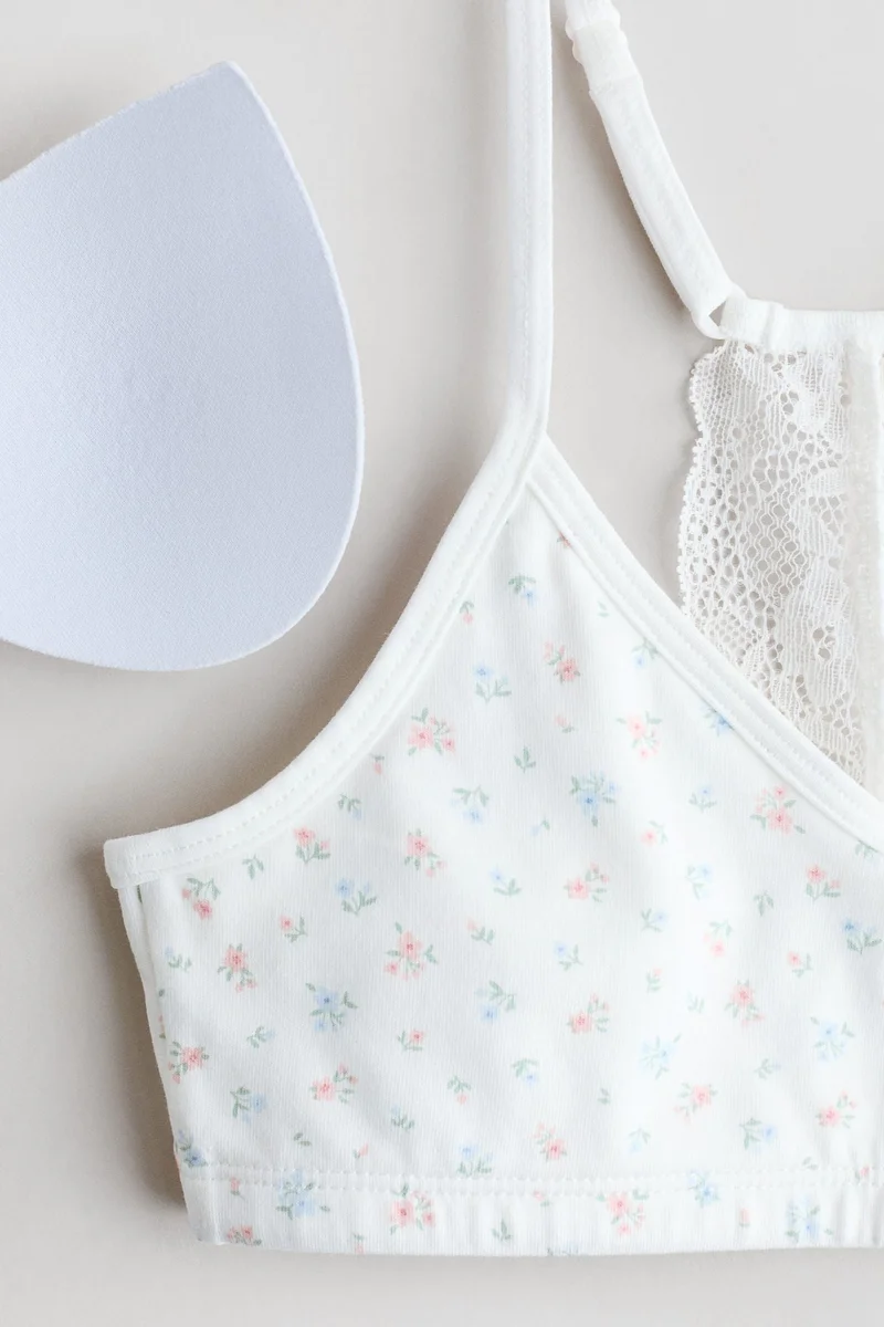 H&M Lace-detail crop top